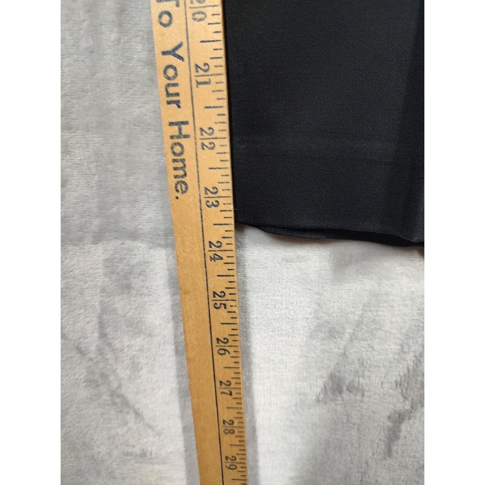 Loft Womens Black Cropped Straight Leg Career Trousers Pants Size 10‎ Stretch